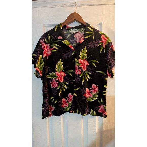 Two Palms Hawaiian Floral Print Shirt - Picture 1 of 3